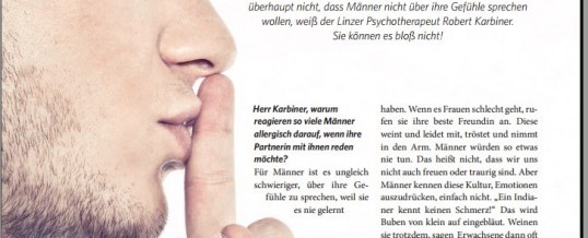 DAS SCHWEIGEN DER MÄNNER – Artikel veröffentlicht in der Oberösterreicherin